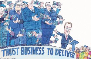 David Simonds cartoon on Cameron's anti-business speech